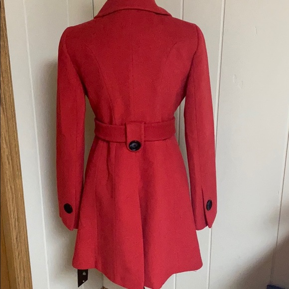 Karen Millen Wool Red Coat, size: US:6 /EU:38, preowned - Picture 2 of 12